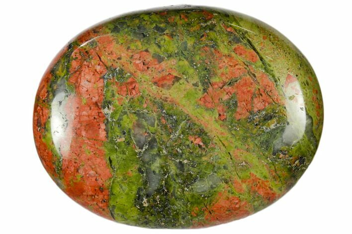 1.8" Polished Unakite Pocket Stone  - Photo 1